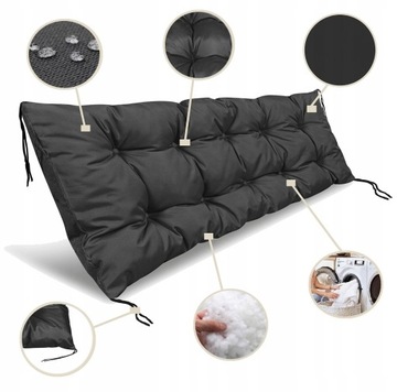 ПОДУШКА ДЛЯ САДОВОЙ СКАМЬКИ, КАЧЕШЕЙ, СТУЛА, ТЕРРАСЫ, КРЕСЛА, 120x40см, ВОДОНЕПРОНИЦАЕМАЯ