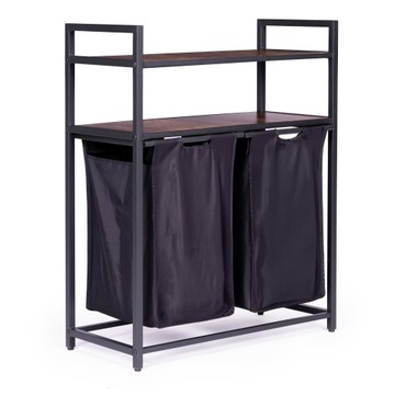 Корзина для сортировки белья, 2 корзины, 2 полки, стальная чердачная конструкция.