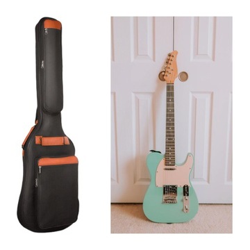 Elektryczna gitara basowa z tkaniny Oxford. Gitara elektryczna