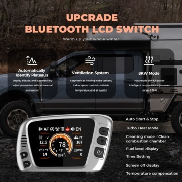СТОЯНОЧНЫЙ ОТОПИТЕЛЬ 8 КВТ 12V 230V WEBASTO С ВЕНТИЛЯЦИЕЙ И ПУСКОМ/ОСТАНОВКОЙ BT LCD