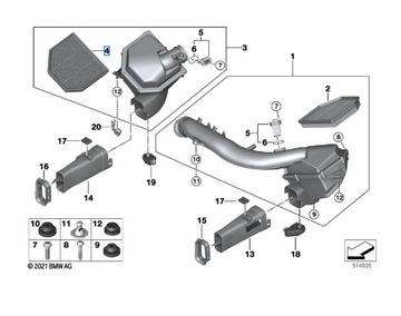 BMW OE 13727843283 FILTR VZDUCHU