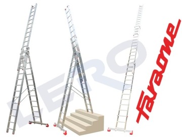 Drabina aluminiowa Faraone 3x14 10,36m 3-el PRO