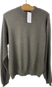Sweterek męski khaki zielony 100% bawełna Croft&Barrow r. L