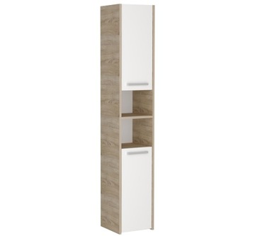 SZAFKA ŁAZIENKOWA 30CM SŁUPEK SONOMA MIX 6 PÓŁEK
