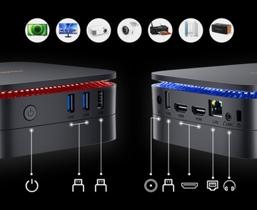 Мини-ПК Компьютер 16 ГБ + 1 ТБ 12-го поколения Windows 11 Pro 4K