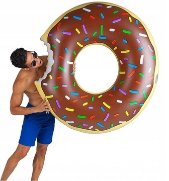 БОЛЬШОЕ КОЛЕСО ДЛЯ ПЛАВАНИЯ КОРИЧНЕВЫЙ DONUT DONUT 120СМ