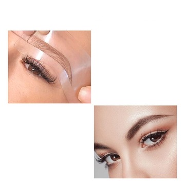 Штамп с помадой для бровей Nature Brown и набор трафаретов Nature Brown