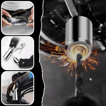 ВЕЛОСИПЕДНЫЙ ЗАМОК ВЕЛОСИПЕДНЫЙ ЗАМОК КЛЮЧ БЕЗОПАСНОСТИ ПРОЧНЫЙ КАБЕЛЬ