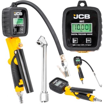 ПИСТОЛЕТ ДЛЯ ПОДКАЧКИ КОЛЕС JCB, ЦИФРОВОЙ МАНОМЕТР С ЖК-дисплеем, АВТОМОБИЛЬНЫЙ НАСОС 0–14