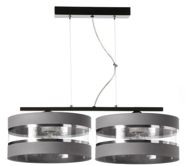 LAMPA PLAFON WISZĄCA 2PŁ ABAŻUR NOWOŚĆ EDISON LED