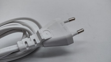 угловой силовой кабель 2 PIN восьмерка, белый, 1,9 м