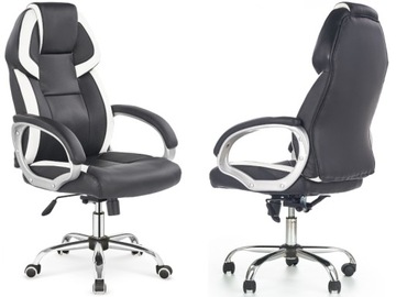 Fotel gabinetowy obrotowy BARTON czarno-b. Halmar