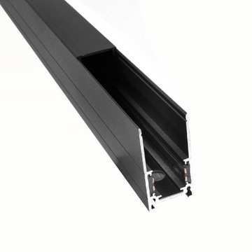 МАГНИТНАЯ РЕЛЬС НАВЕРХНЕГО МОНТАЖА 100 СМ, ЧЕРНЫЙ АЛЮМИНИЙ