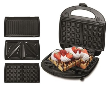 OPIEKACZ TOSTER SANDWICH GOFROWNICA GRILL 3w1 MOC: 1000W CAMRY CR3024