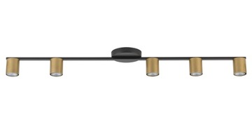 SIGMA Nowoczesny Designerski SKY 5 czarno złoty plafon/spot LED