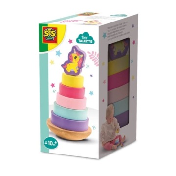 SES Creative 13252 Дерев'яний Для складання Tower Єдиноріг - Розвивальний Toy для дітей