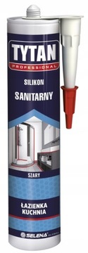 Silikon Sanitarny Tytan Professional 280ml Szary Odporny na Pleśń Łazienka
