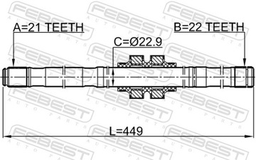 0212-E11LH FEBEST POLOOSA LEVÝ NISSAN NOTE UK MAKE E11E 2006.01-2013.08 EL.