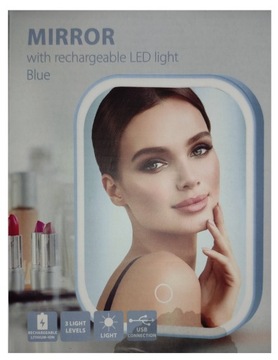 HITLED LUSTERKO PODŚWIETLANE DO MAKIJAŻU PRZENOŚNE