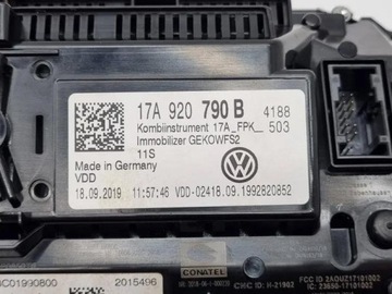 17A920790B PŘÍSTROJOVÁ DESKA 2.0 TDI 110 2018 VW T-ROC (A11)
