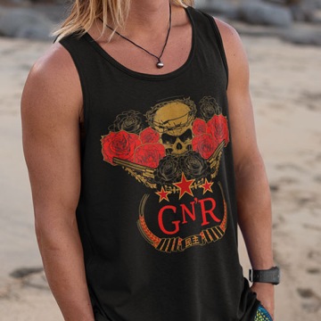 TANK TOP HORROR/ROCK GUNS N ROSES EURO ЧЕРЕП
