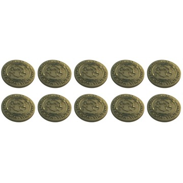 ZESTAW 10 ZŁOTYCH METALOWYCH MONET MAGNA ROMA