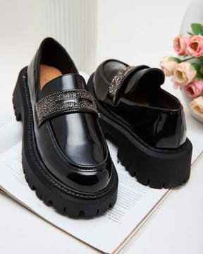 ЧЕРНЫЕ ЖЕНСКИЕ МОКАСИНЫ LECERTA 39