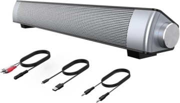 Mini Reproduktor Bluetooth 5 0 Soundbar Dálkové Ovládání Aux Rca Nabíjení Usb Baterie