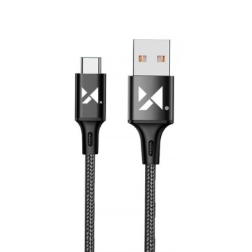 Кабель Wozinsky USB - USB Type C 2,4А 2м черный (WUC-C2B)