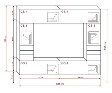Секция Гостиная Белый Глянец Мебель LEJDA C29