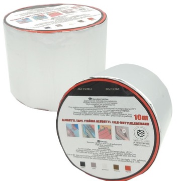 TAŚMA DEKARSKA DACHOWA BUTYLOWA 100 mm 10 mb ALUBUTYL ALUMINIUM BUTYL