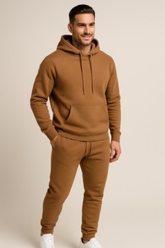 МУЖСКОЙ СПОРТИВНЫЙ КОСТЮМ КОМПЕТЕНЦИЯ - СПОРТИВНЫЙ КОСТЮМ - КОРИЧНЕВЫЙ ЦВЕТ, БРЮКИ И ТОЛСТОВКА XL