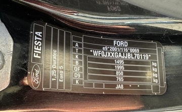 Ford Fiesta VII Hatchback 5d 1.25 Duratec 60KM 2011 Ford Fiesta 1.25 16V 2011R, Klima, alu, zarejestrowany w Polsce 1.2 60KM, zdjęcie 34