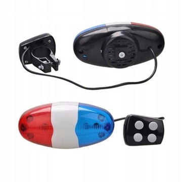 6 светодиодных передних фонарей для полицейского велосипеда, сирена