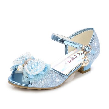 BUTY SANDAŁKI KSIĘŻNICZKI NA OBCASIE NIEBIESKI