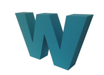 napisy litery cyfry 3D wysokość 15cm