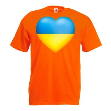 Koszulka Ukraina Ukraine flaga XXL pomarańczowa