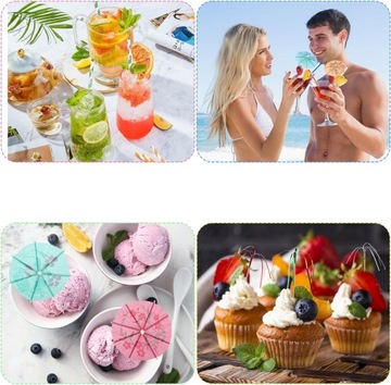 БУМАЖНЫЕ ЗОНТЫ ДЛЯ НАПИТКОВ ЦВЕТЫ ГАВАЙСКАЯ СОЛОМКА 150 шт.