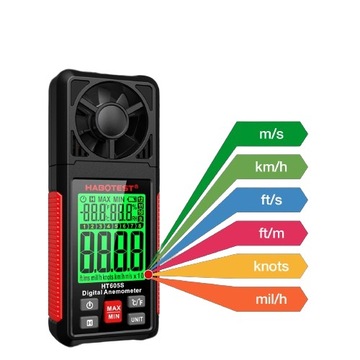 ANEMOMETR MIERNIK WIATR I TEMPERATURA DLA KLIMATYZACJI HT605