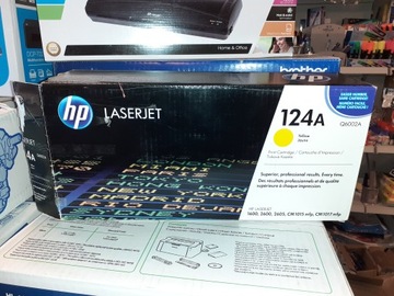 Toner HP 124A Q6002A 2k Y Oryginał hp lj 1600 2600