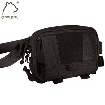 Двухкамерная поясная сумка EDC Twiner Baribal Black CORDURA