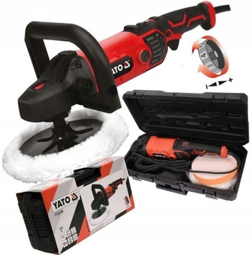 АВТОПОЛИРОВАЛЬНАЯ МАШИНА YATO 1300 Вт 180 ММ YT-82196 3 РЕГУЛИРОВКИ ГУБКИ