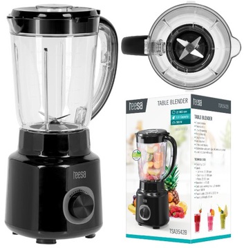 BLENDER KIELICHOWY ROZDRABNIACZ TEESA 1,5L ŁATWE CZYSZCZENIE 500W MOCNY
