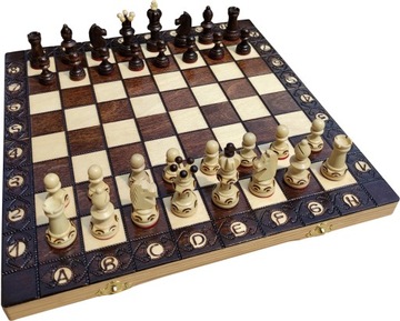SZACHY drewniane AMBASADOR - 35cm klasyczne - GRA