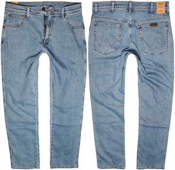 WRANGLER spodnie STRAIGHT blue jeans REGULAR FIT _ W38 L30