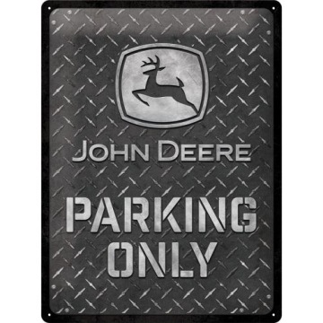 Вывеска металлическая JOHN DEERE PARKING ONLY 30x40