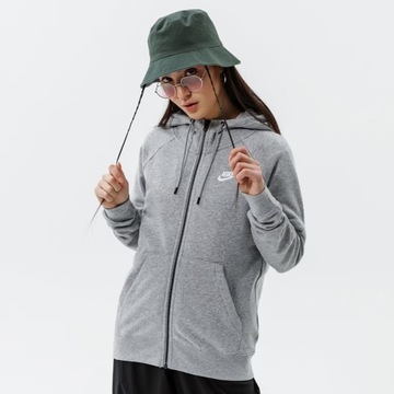 Nike bluza damska rozpinana z kapturem Fleece Hoodie szara BV4122 063 r. XS