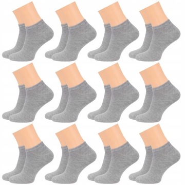 12x STOPKI BAWEŁNA MĘSKIE SKARPETKI NISKIE 39-42