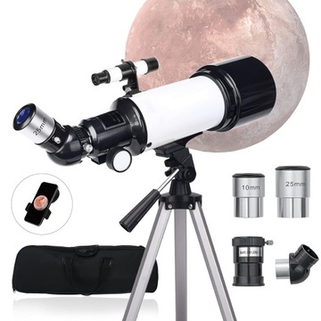 TELESKOP ASTRONOMICZNY 70mm DO SMARTFON +AKCESORIA