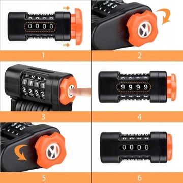 ВЕЛОСИПЕДНЫЙ ЗАМОК ДЛЯ ВЕЛОСИПЕДА ВЕЛОСИПЕДНЫЙ ЗАМОК С КОДОМ КОД ЗАКАЛЕННАЯ СТАЛЬ